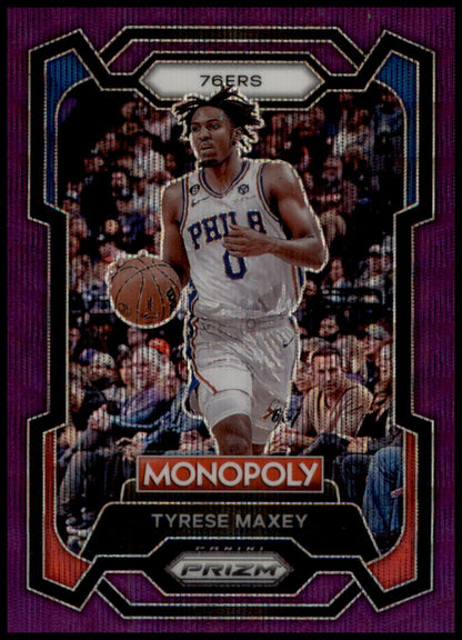 2023-24 Panini Prizm Monopoly #68 Tyrese Maxey Purple