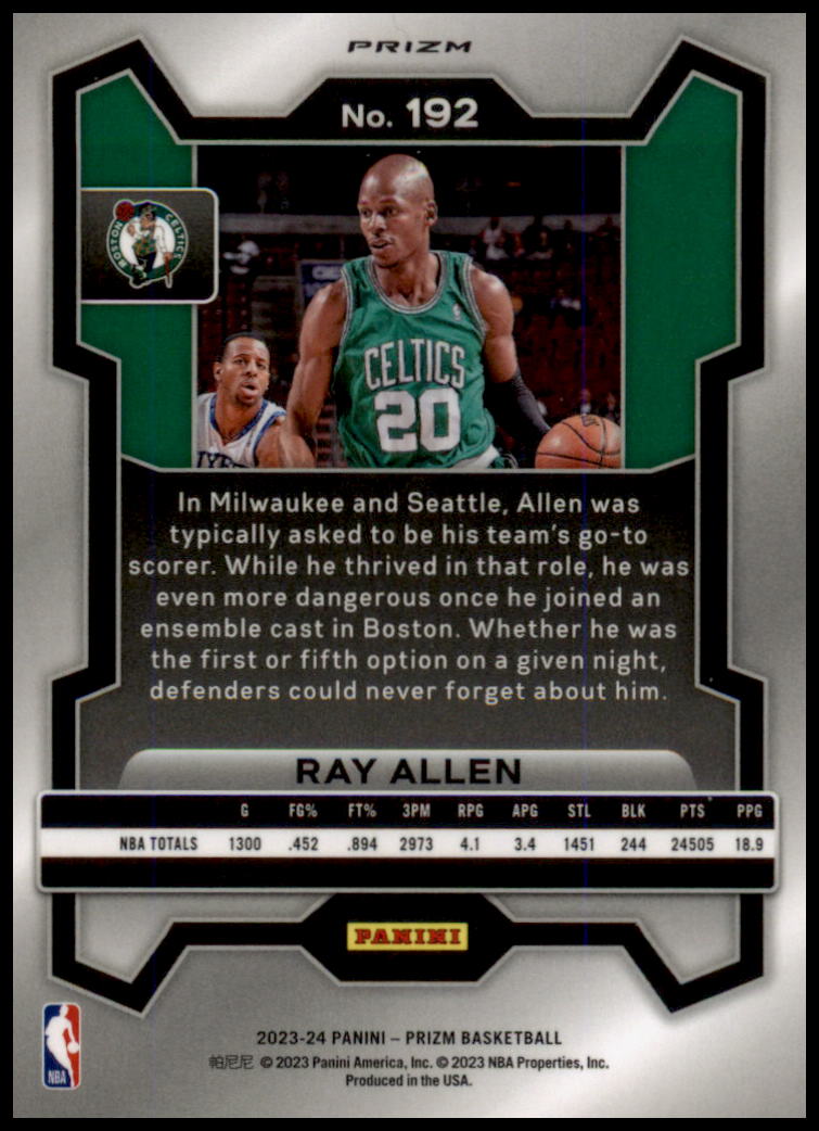 2023-24 Panini Prizm #192 Ray Allen Prizms Ice