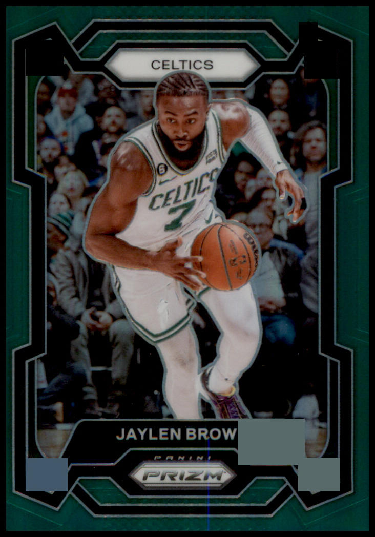 2023-24 Panini Prizm #31 Jaylen Brown Prizms Green