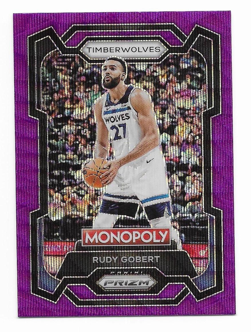 2023-24 Panini Prizm Monopoly #54 Rudy Gobert Purple