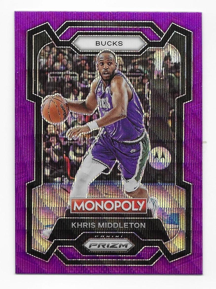 2023-24 Panini Prizm Monopoly #50 Khris Middleton Purple