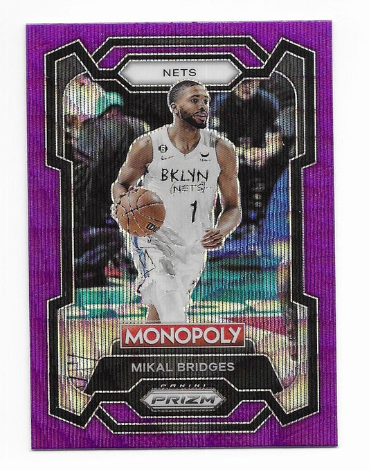 2023-24 Panini Prizm Monopoly #10 Mikal Bridges Purple