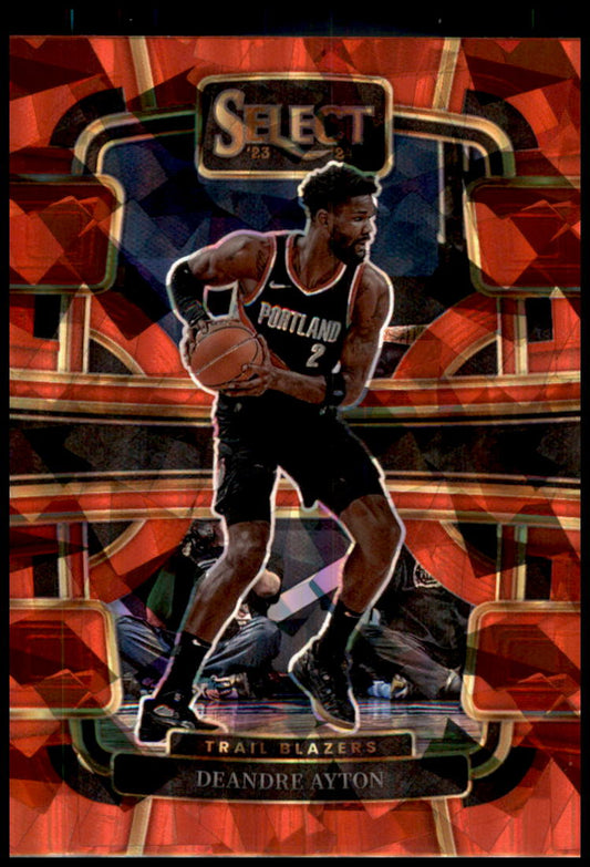 2023-24 Panini Select #11 Deandre Ayton Red Cracked Ice Prizms