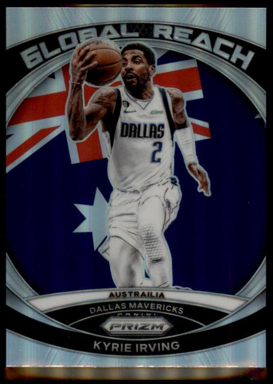 2023-24 Panini Prizm #7 Kyrie Irving Global Reach Prizms Silver