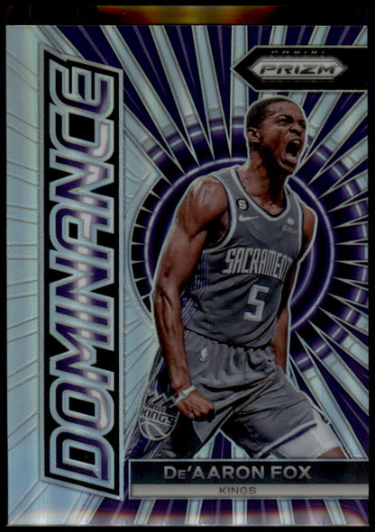 2023-24 Panini Prizm #17 De'Aaron Fox Dominance Prizms Silver