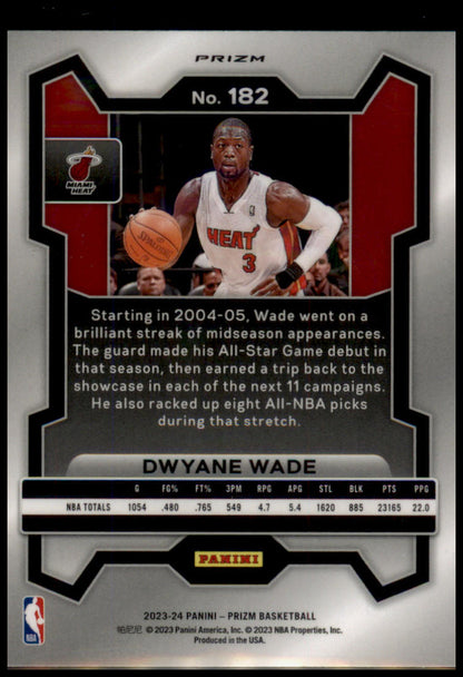 2023-24 Panini Prizm #182 Dwyane Wade Prizms Silver