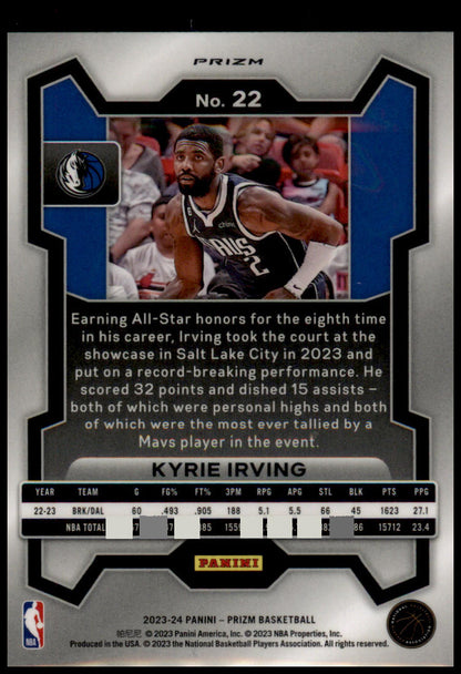 2023-24 Panini Prizm #22 Kyrie Irving Prizms Silver