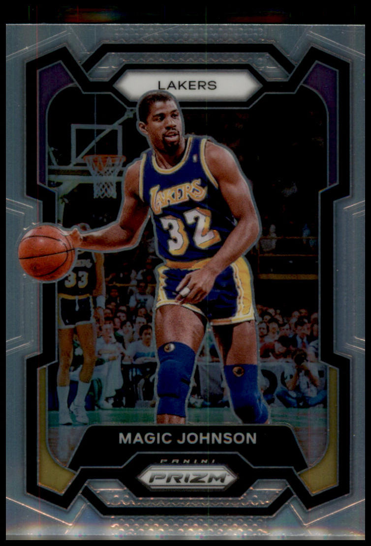 2023-24 Panini Prizm #185 Magic Johnson Prizms Silver