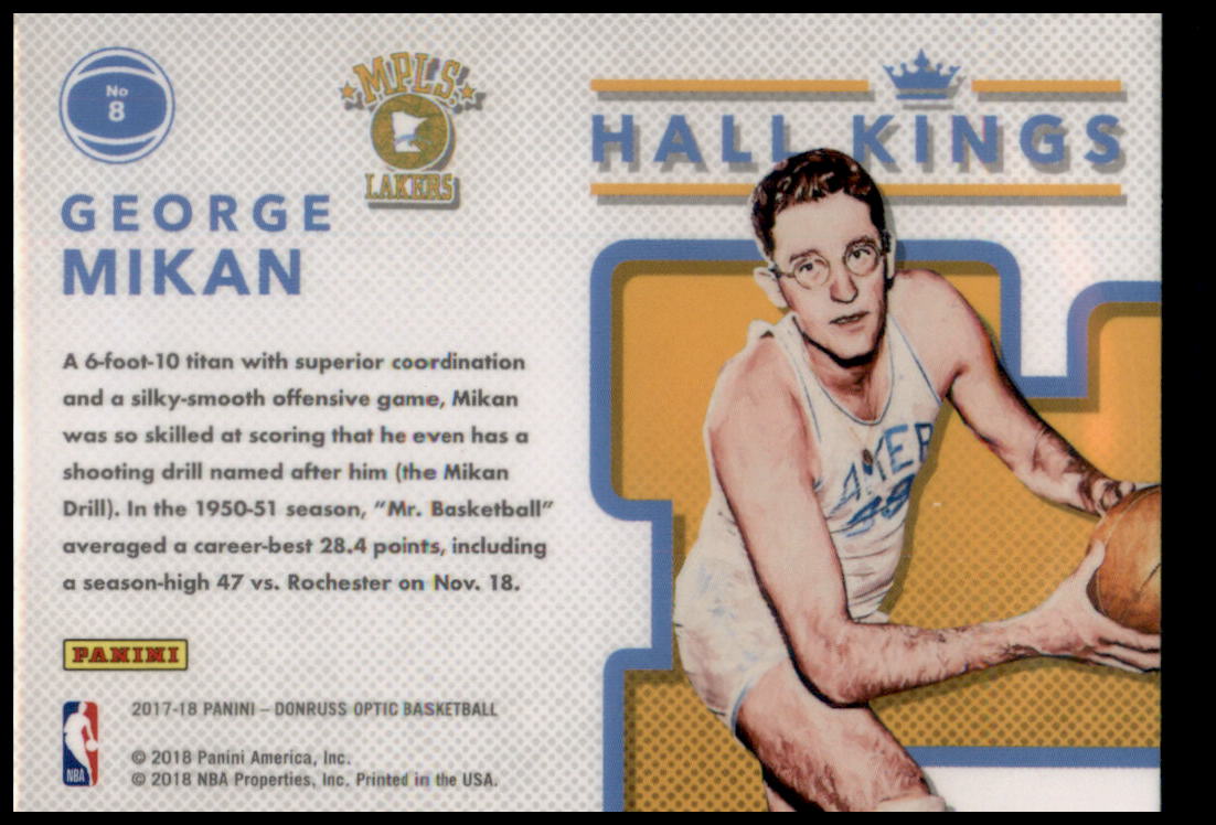 2017-18 Donruss Optic #8 George Mikan Hall Kings