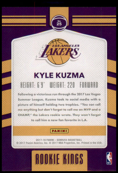 2017-18 Donruss #25 Kyle Kuzma Rookie Kings