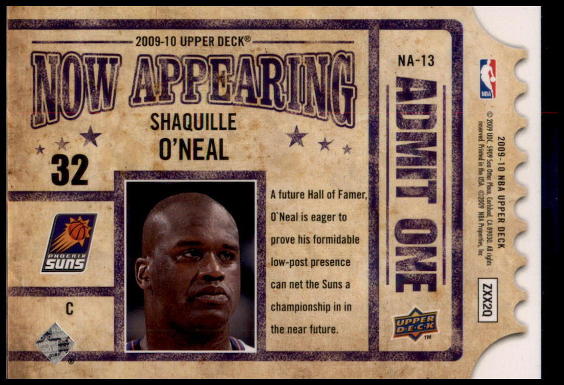 2009-10 Upper Deck #NA-13 Shaquille O'Neal Now Appearing