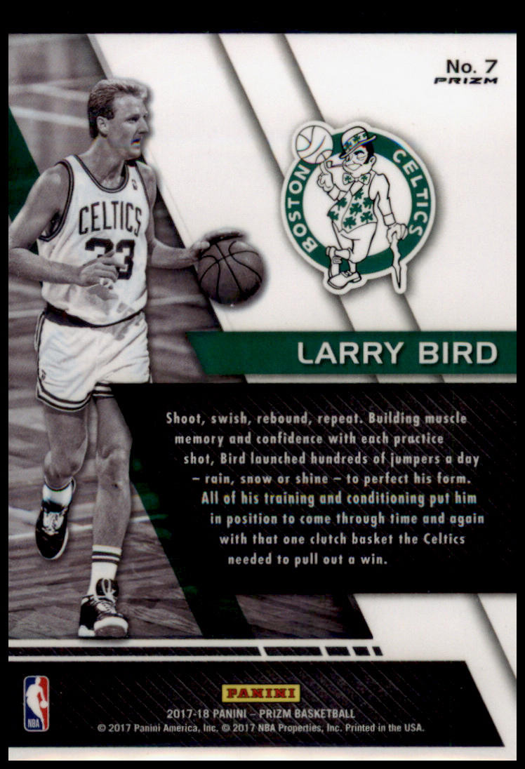 2017-18 Panini Prizm #7 Larry Bird Fundamentals Prizms Silver