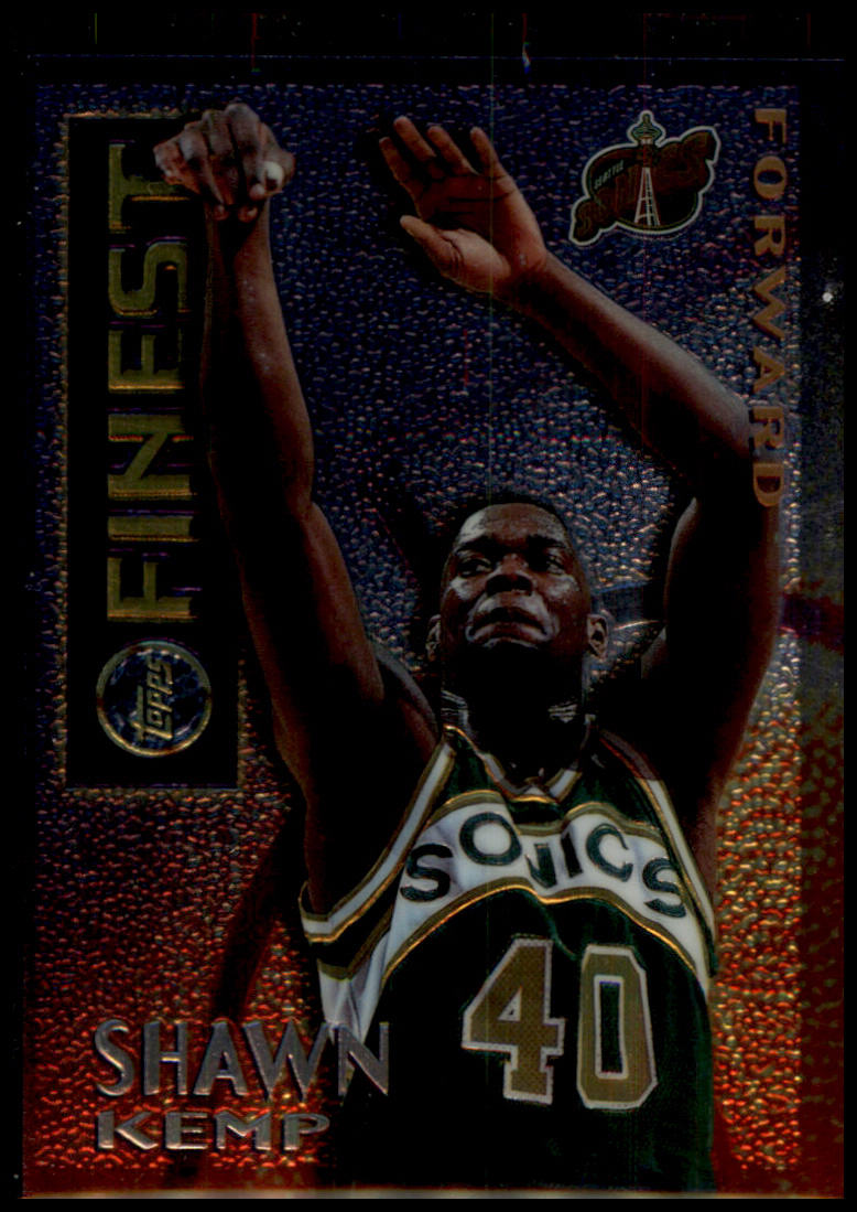 1995-96 Finest #M4 Shawn Kemp Mystery Borderless Silver