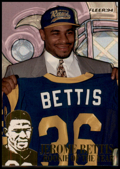 1994 Fleer #2 Jerome Bettis Jerome Bettis: Rookie of the Year