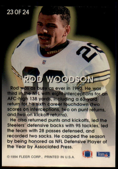 1994 Fleer #23 Rod Woodson Fleer All-Pros