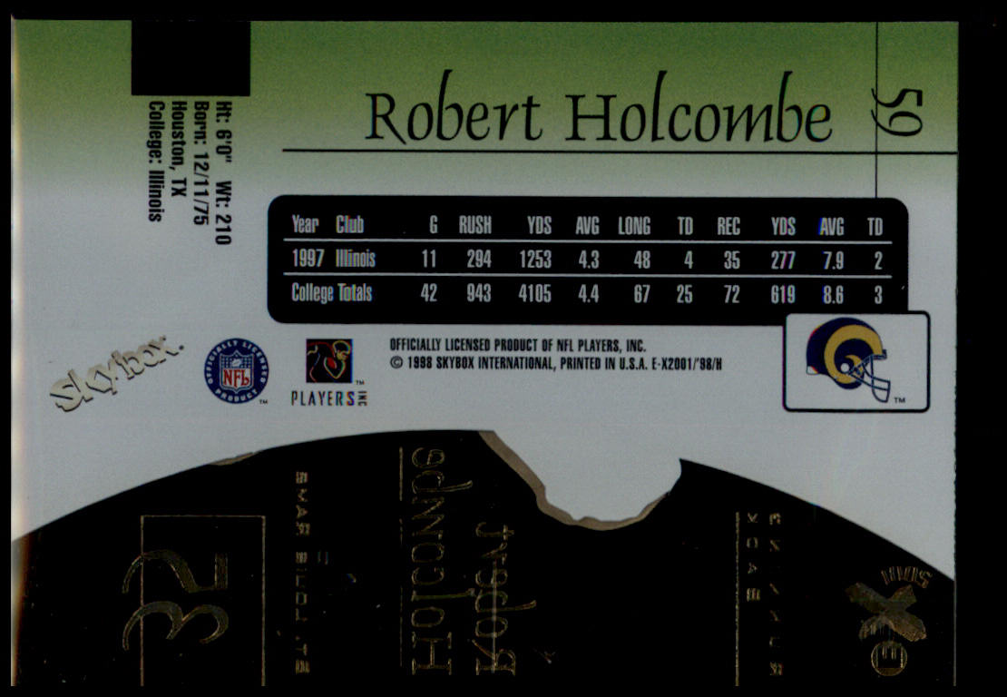 1998 SkyBox E-X2001 #59 Robert Holcombe