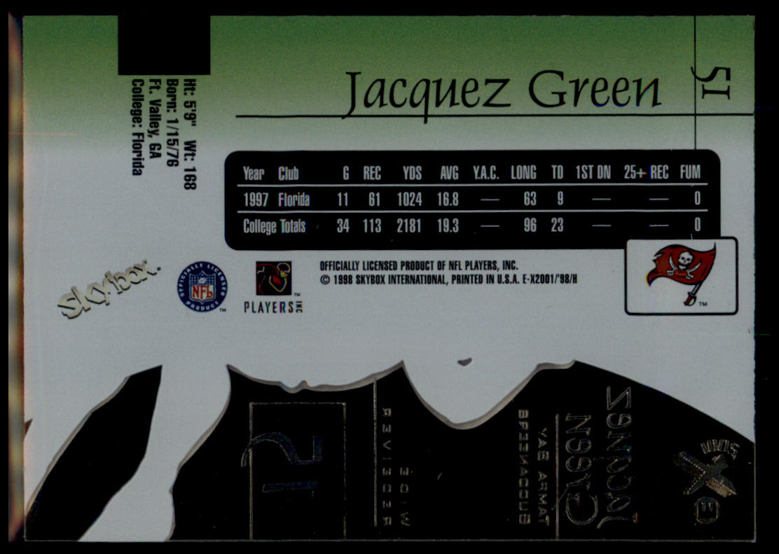 1998 SkyBox E-X2001 #51 Jacquez Green