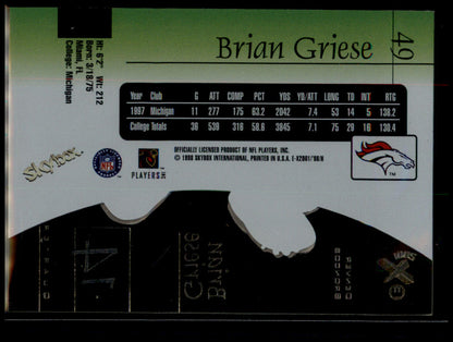 1998 SkyBox E-X2001 #49 Brian Griese