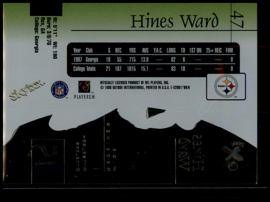 1998 SkyBox E-X2001 #47 Hines Ward