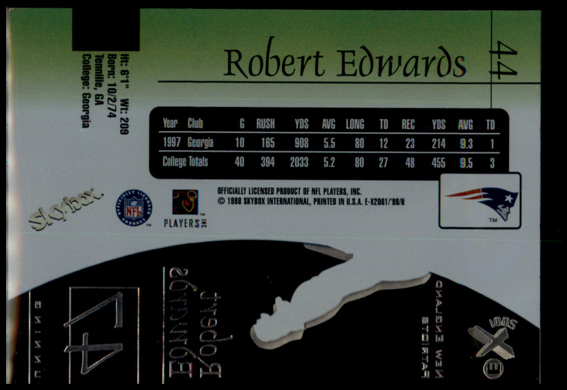 1998 SkyBox E-X2001 #44 Robert Edwards