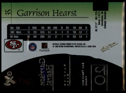 1998 SkyBox E-X2001 #35 Garrison Hearst