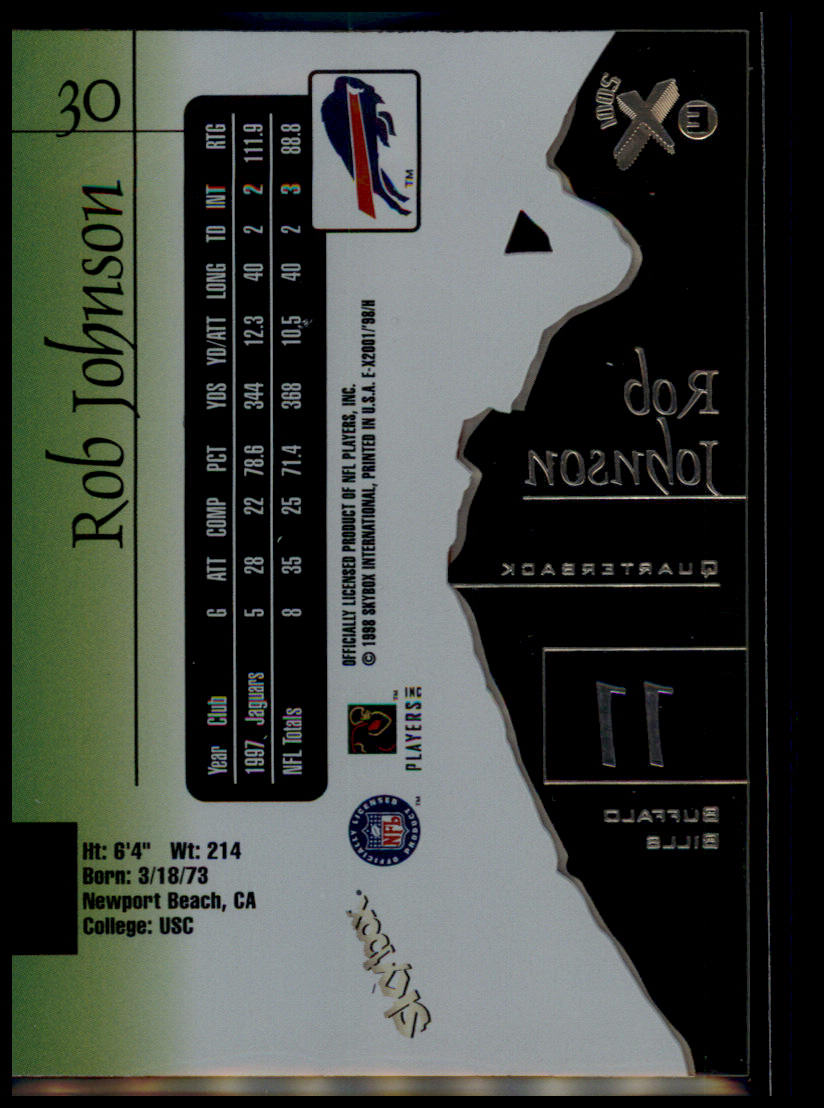 1998 SkyBox E-X2001 #30 Rob Johnson