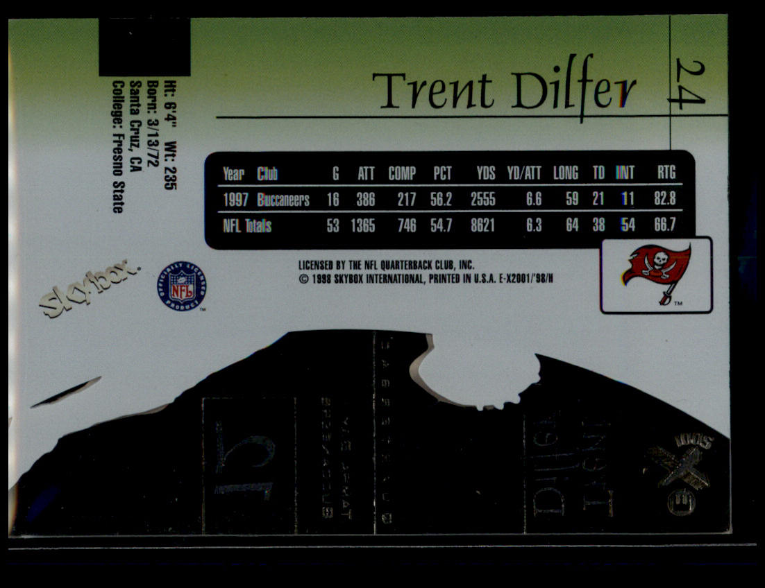 1998 SkyBox E-X2001 #24 Trent Dilfer