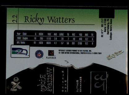 1998 SkyBox E-X2001 #22 Ricky Watters