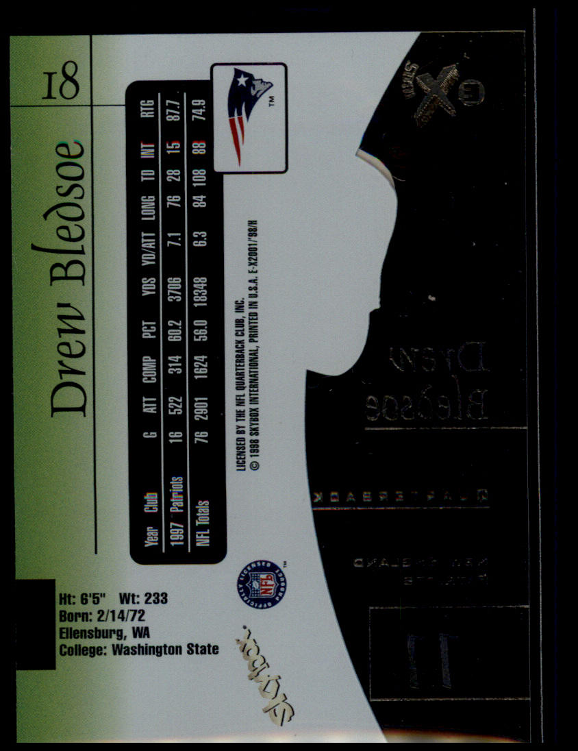 1998 SkyBox E-X2001 #18 Drew Bledsoe