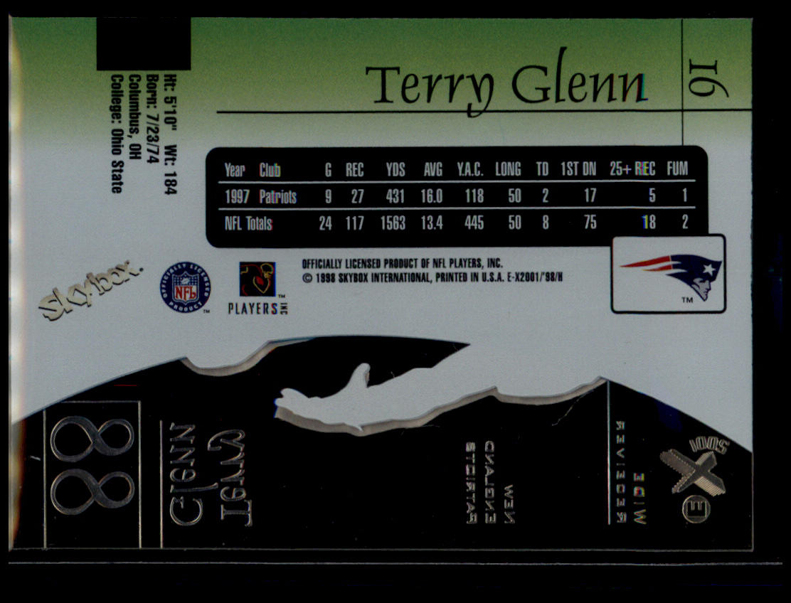 1998 SkyBox E-X2001 #16 Terry Glenn