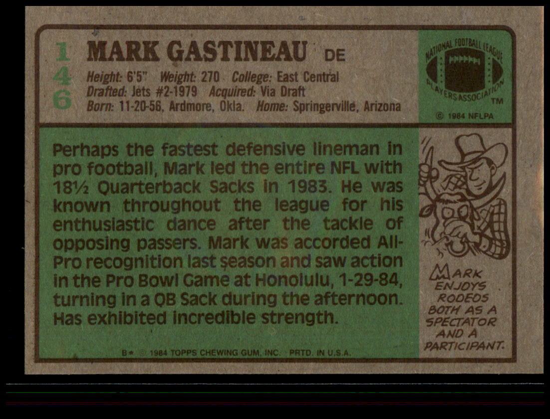 1984 Topps #146 Mark Gastineau