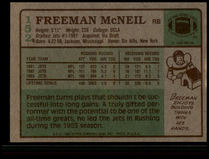 1984 Topps #152 Freeman McNeil