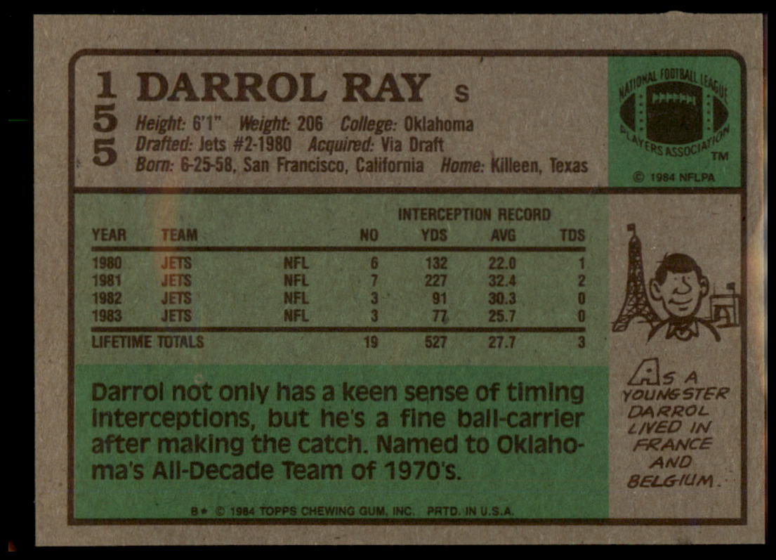 1984 Topps #155 Darrol Ray