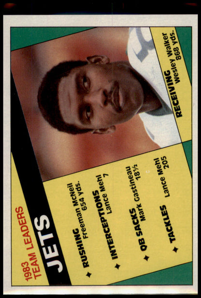 1984 Topps #144 Jets Team Leaders - Wesley Walker