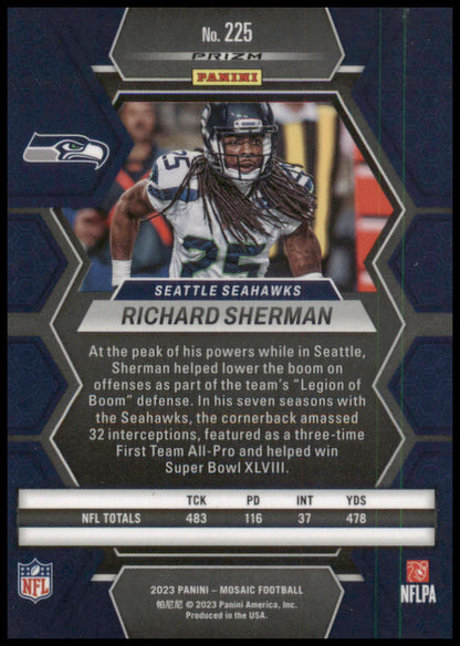 2023 Mosaic Silver Prizm Richard Sherman