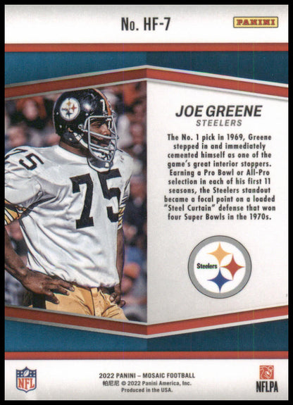 2022 Panini Mosaic Holofame Joe Greene