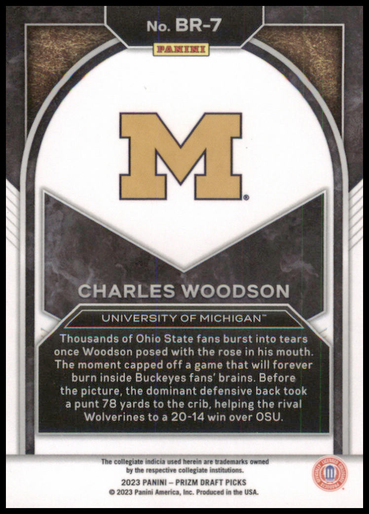 2023 Panini Prizm Draft Picks Brilliance Charles Woodson