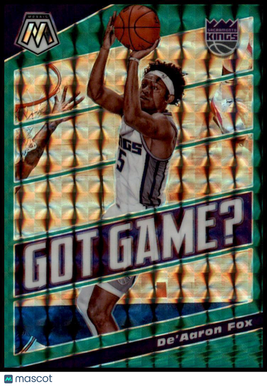 2019-20 Panini Mosaic #24 De'Aaron Fox Got Game? Green