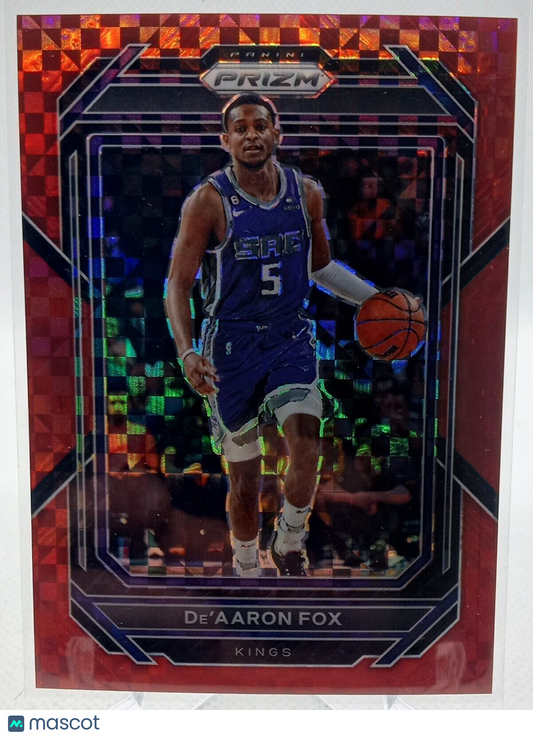 2022-23 Panini NBA Prizm NBA De'aaron Fox Red Power Prizm #/75