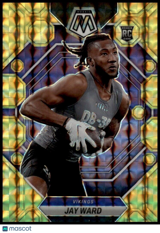 2023 Panini Mosaic Jay Ward Yellow Reactive Prizm Rookie #332 Vikings RC