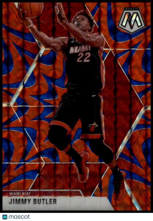 2019-20 Panini Mosaic #130 Jimmy Butler Reactive Blue