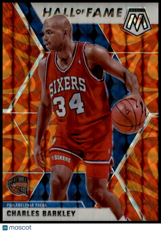 2019-20 Panini Mosaic #282 Charles Barkley Reactive Orange