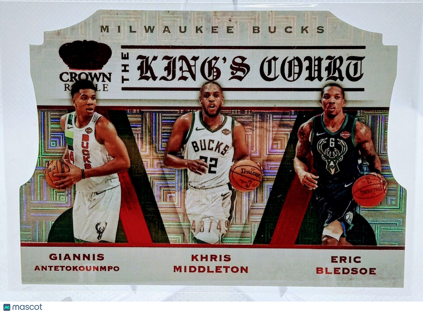 2019-20 Crown Royale The King's Court Ruby /49 Giannis Antetokounmpo Middleton +