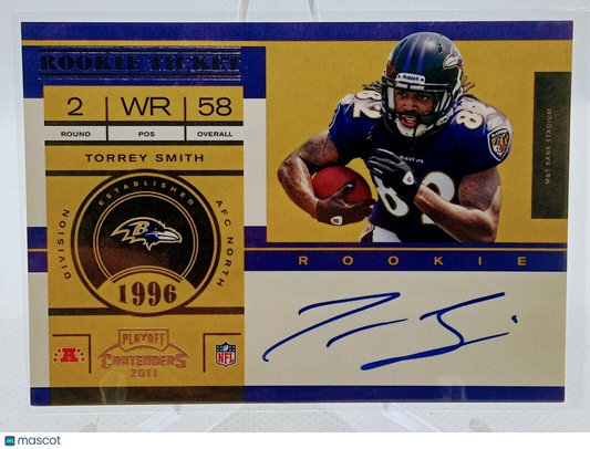 2011 Playoff Contenders #230 Torrey Smith Rookie Ticket AUTO NFL