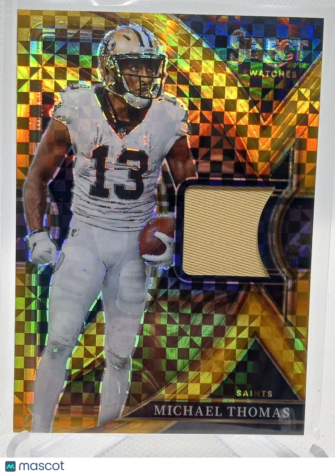 2022 Panini Select Swatches Gold Prizm Patch /10 Michael THomas NO Saints