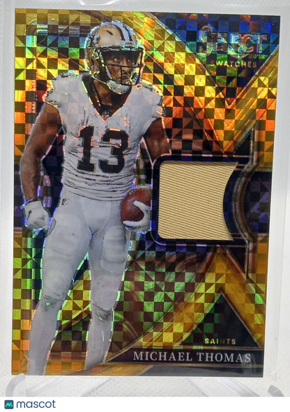 2022 Panini Select Swatches Gold Prizm Patch /10 Michael THomas NO Saints