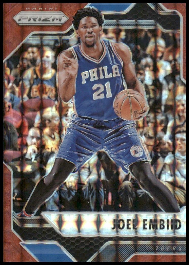 2016-17 panini prizm mosaic red joel embiid #47