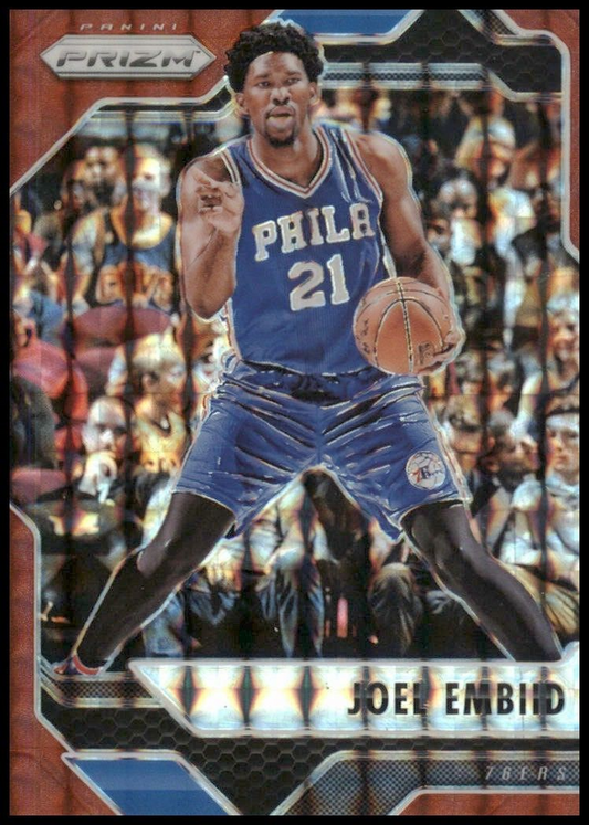 2016-17 panini prizm mosaic red joel embiid #47