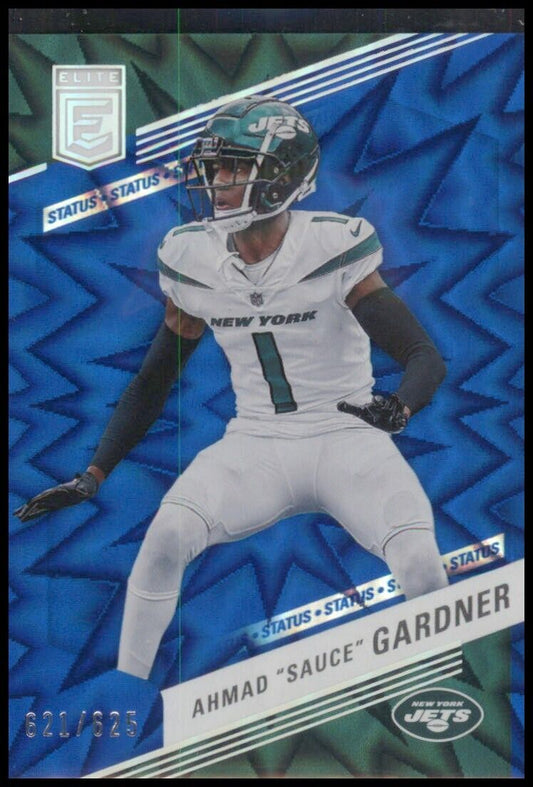 2023 panini donruss elite blue status  sp /625 ahmad sauce gardener