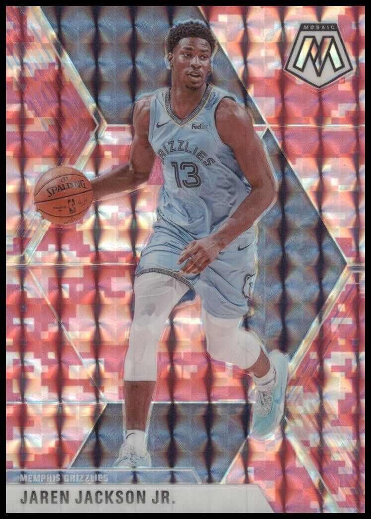 2019-20 panini mosaic pink camo #76 jaren jackson jr. memphis grizzlies